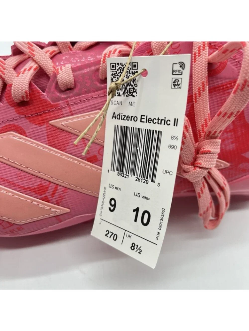 adidas Adizero Electric II 2 Currency Football Cleats Pink Mens Size 9 JQ3979